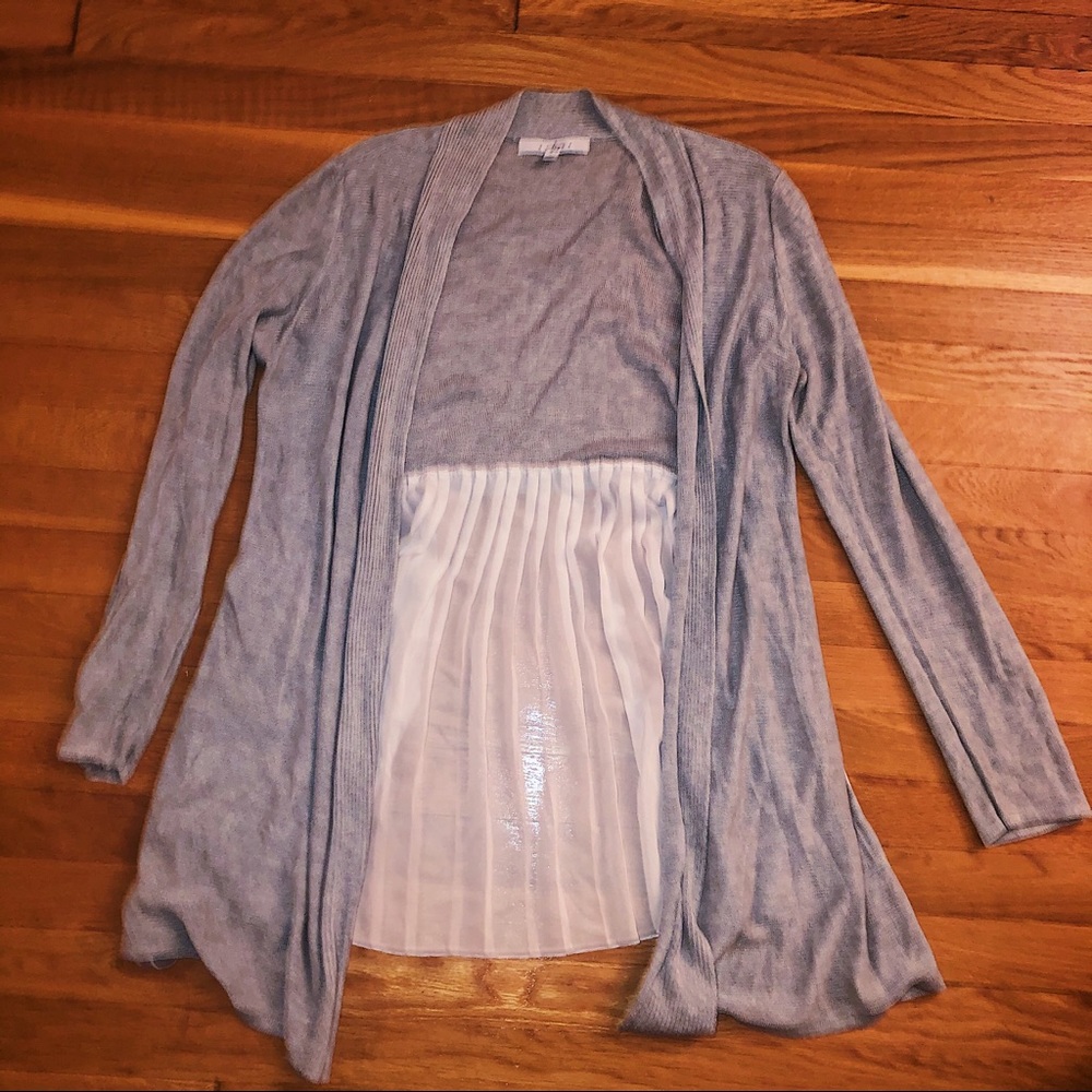 Two-toned Cardigan with Flowy Back (L)